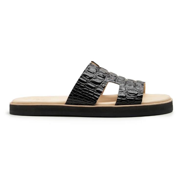 Rattle Hermes Croc Texture Black - Image 3